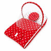 2-in-1 Baby Carry Nest with Mosquito Net - Red Polka