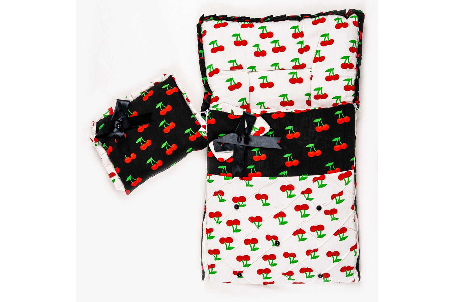 2-Piece Modern Baby Bedding Set – Cherry Print