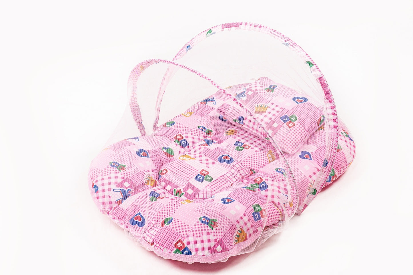 8-Piece Baby Bedding Set – Nursery Print - Pink