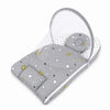 2-in-1 Baby Carry Nest with Mosquito Net - Grey Star