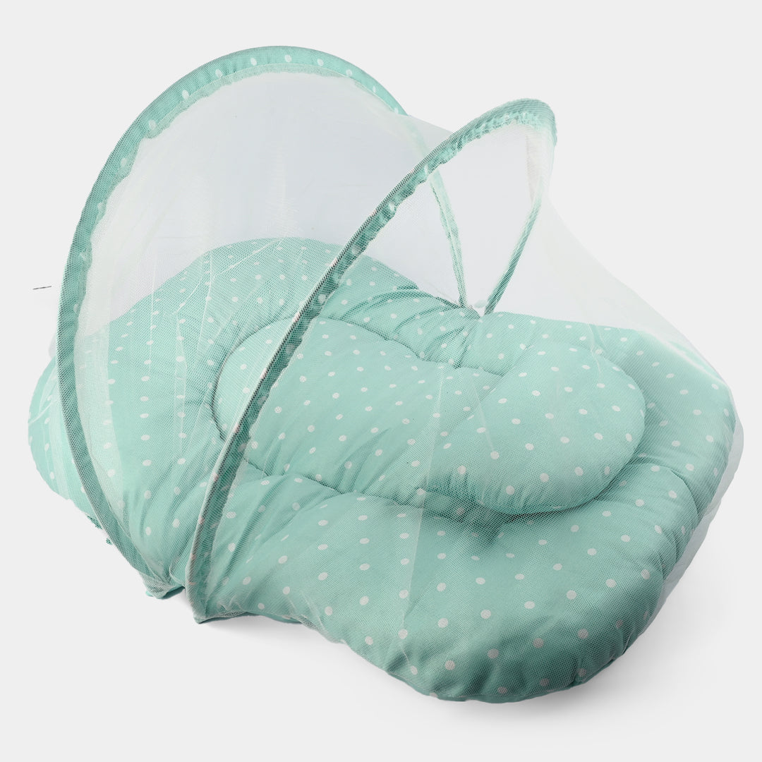 Pastel Green Baby Bed With Mosquito Net