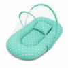 Baby Mosquito Net Bed with Pillow - Green Polka Dot