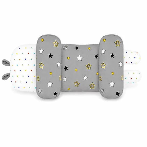 Adjustable Baby Head Shaping Pillow - Star - Grey