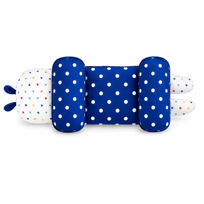 Adjustable Baby Head Shaping Pillow - Polka Dot - Dark Blue