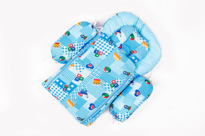 8-Piece Baby Bedding Set – Nursery Print - Ocean Blue