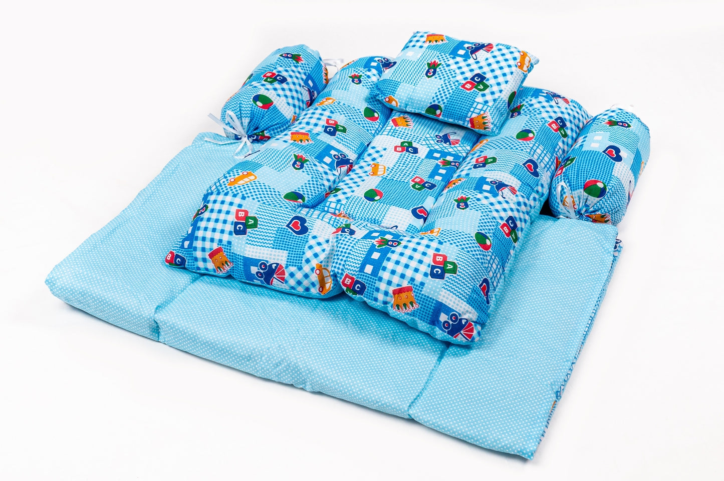 8-Piece Baby Bedding Set – Nursery Print - Ocean Blue