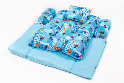 8-Piece Baby Bedding Set – Nursery Print - Ocean Blue