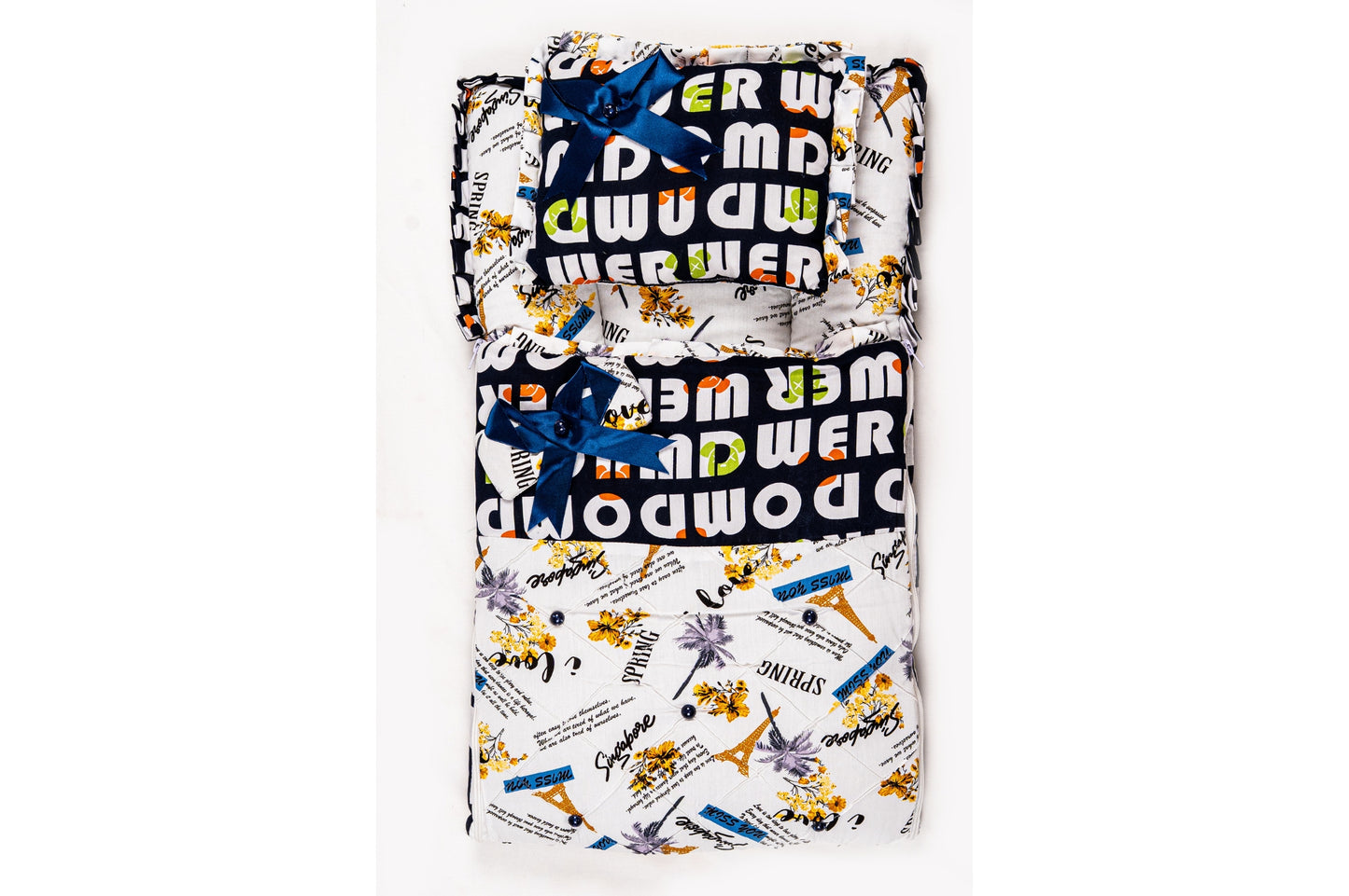 2-Piece Modern Baby Bedding Set – Travel Print