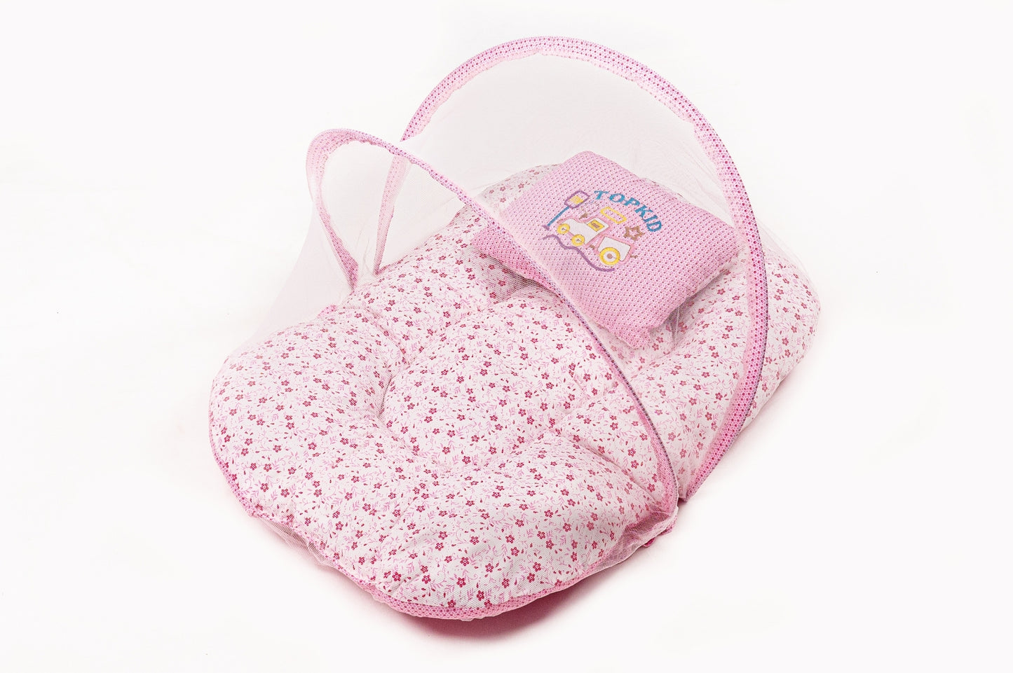 8-Piece Baby Bedding Set – Flower Print - Pink