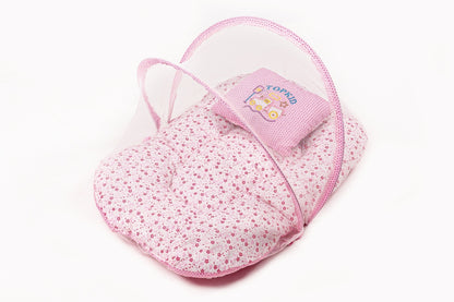 8-Piece Baby Bedding Set – Flower Print - Pink