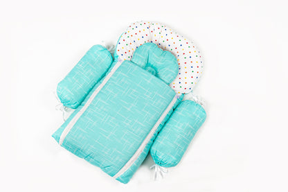 8-Piece Baby Bedding Set – Stripe Print - Bright Green