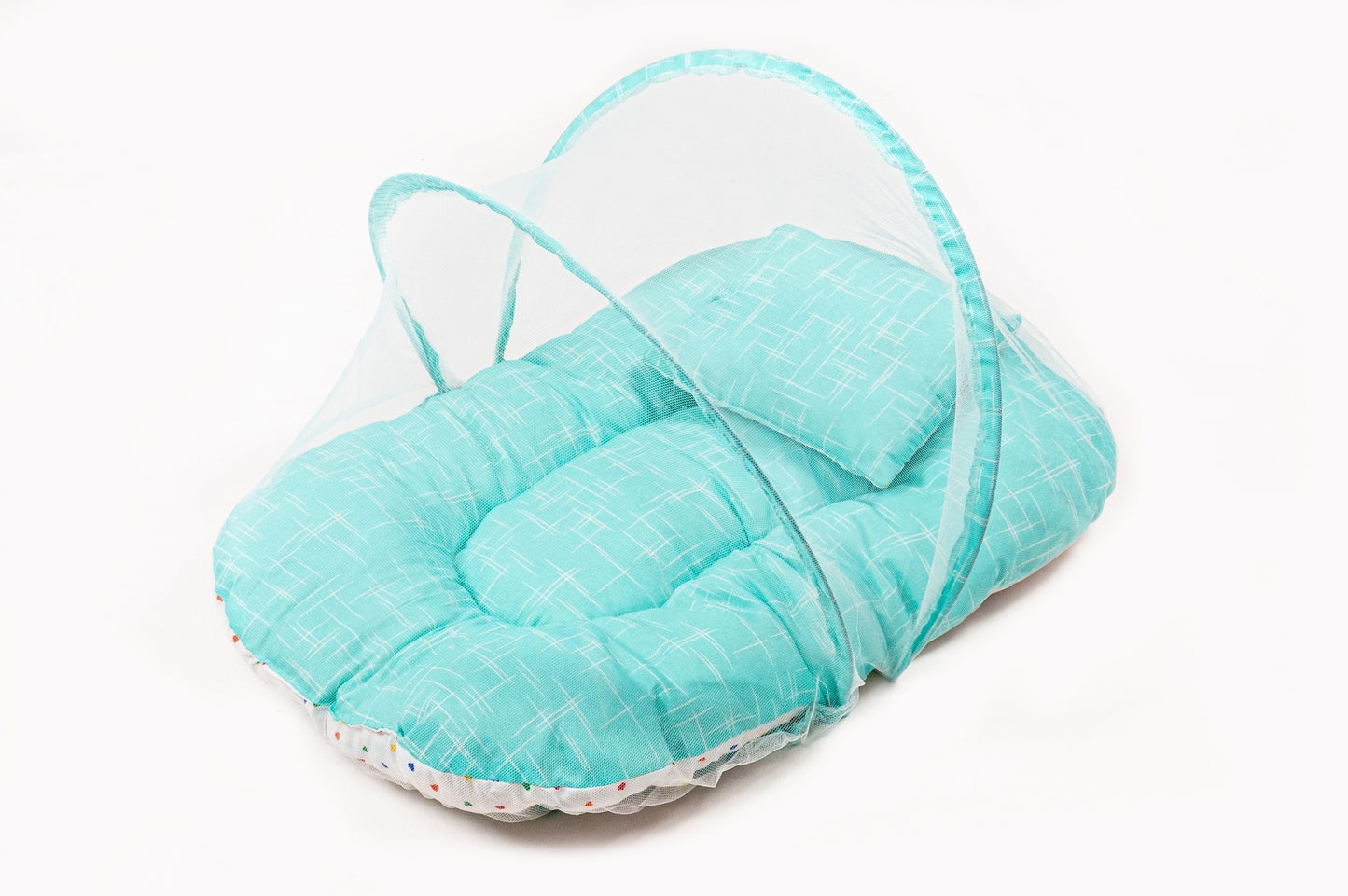 8-Piece Baby Bedding Set – Stripe Print - Bright Green