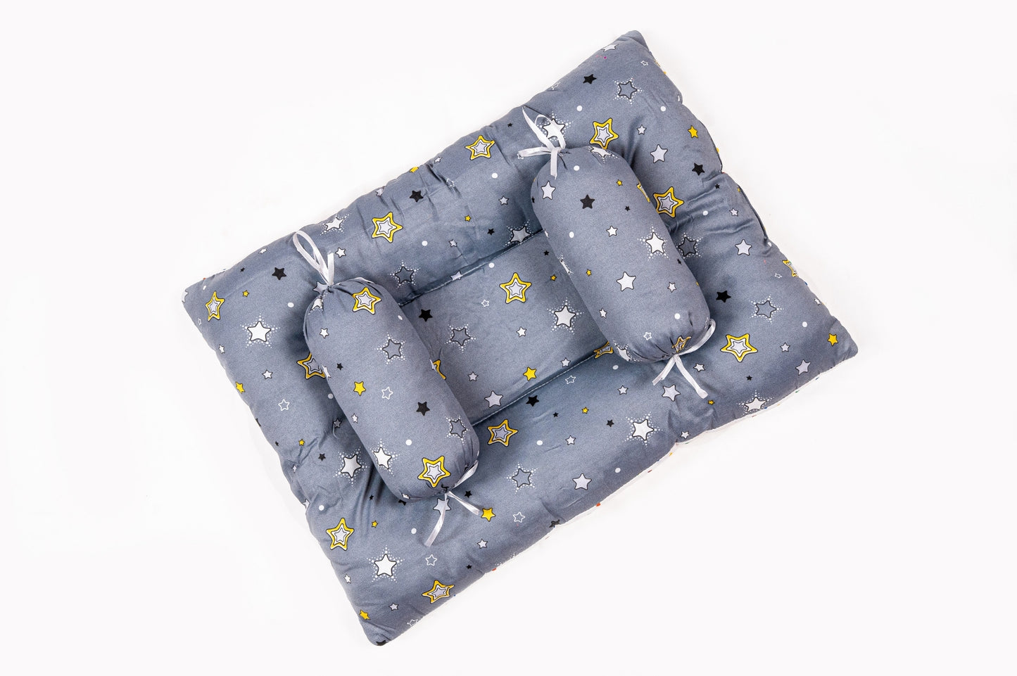 8-Piece Baby Bedding Set – Starry Print - Gray