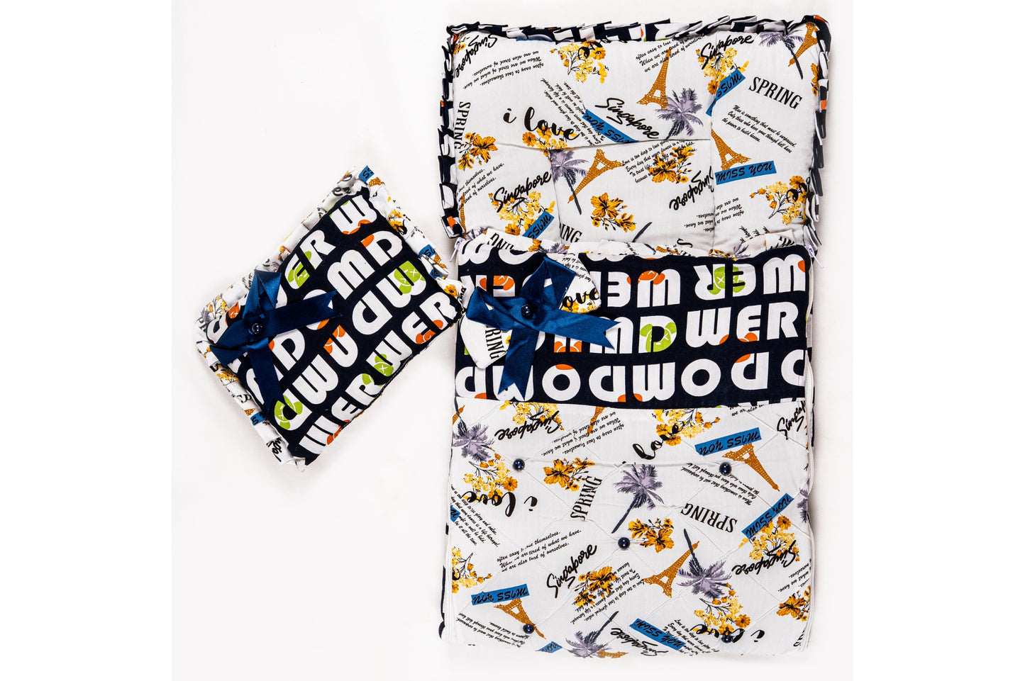 2-Piece Modern Baby Bedding Set – Travel Print