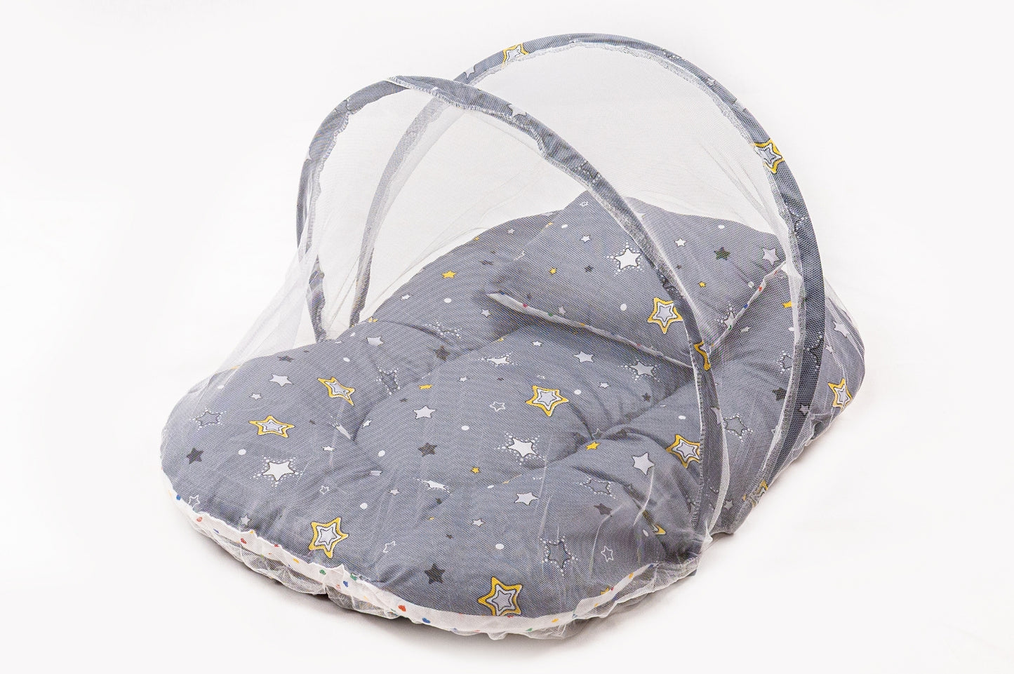 8-Piece Baby Bedding Set – Starry Print - Gray