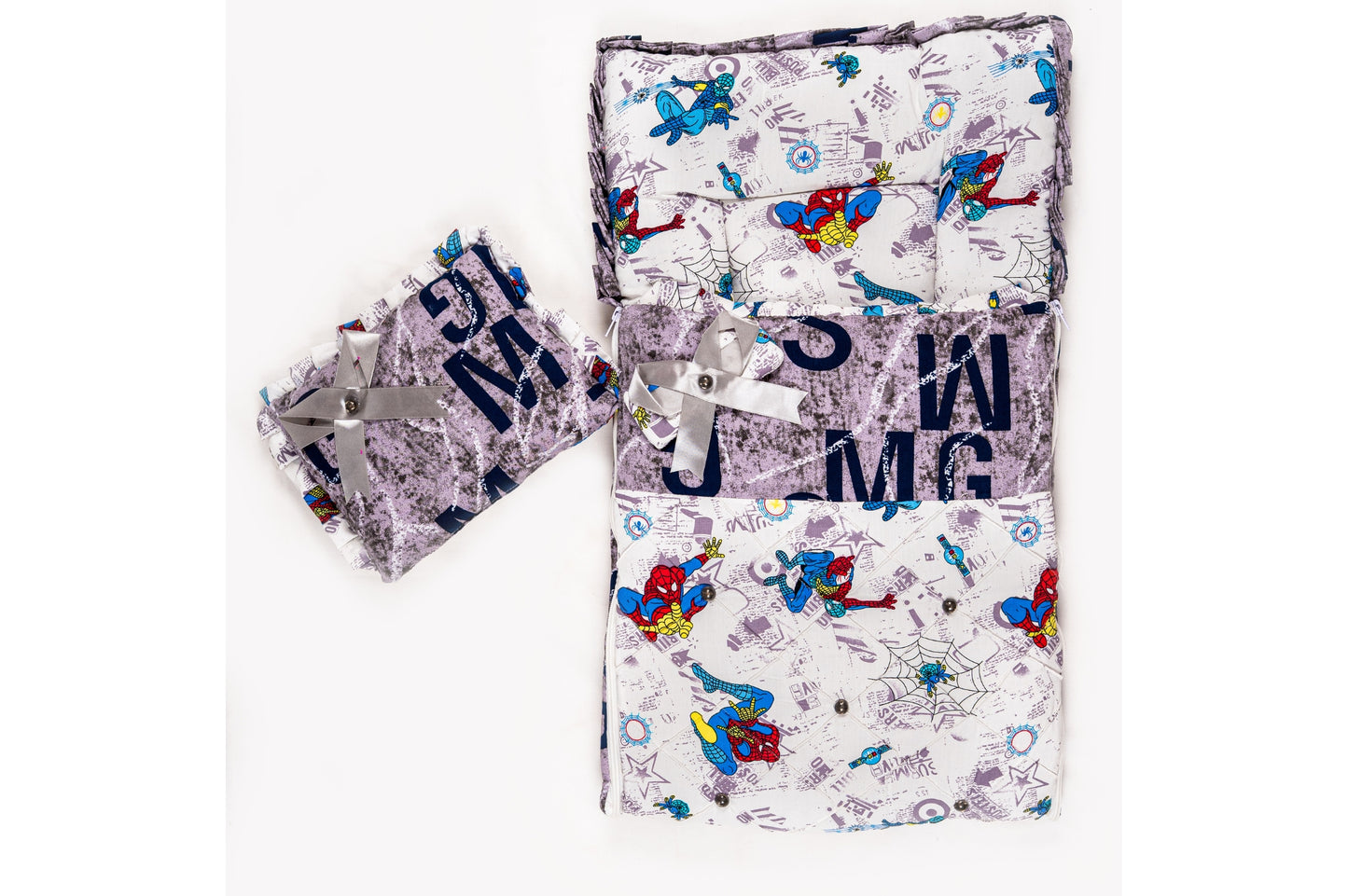 2-Piece Modern Baby Bedding Set – Spiderman Print