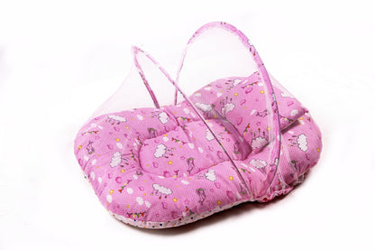 8-Piece Baby Bedding Set – Cloud Print (Pink)