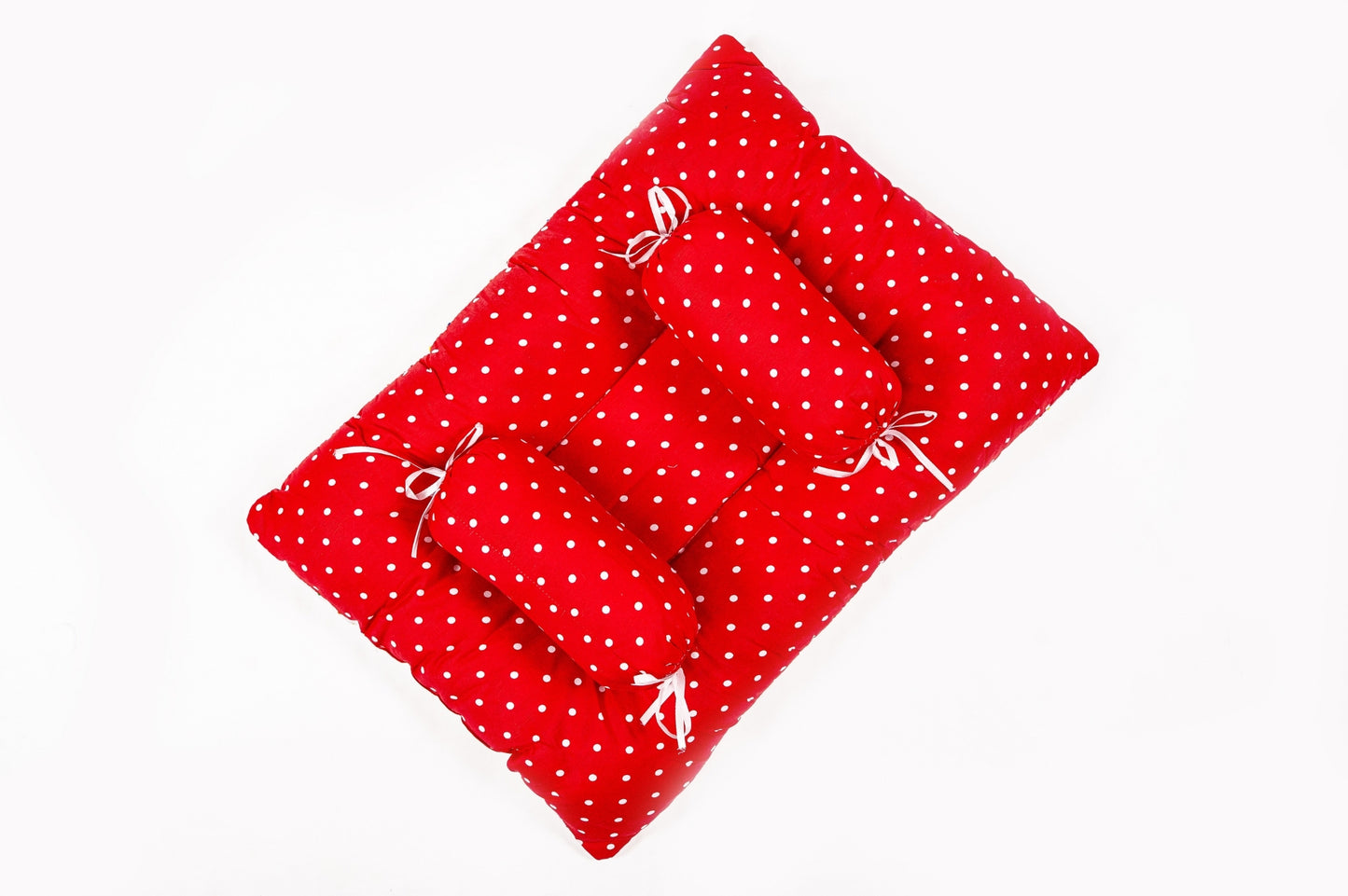 8-Piece Baby Bedding Set – Polka dots - Red