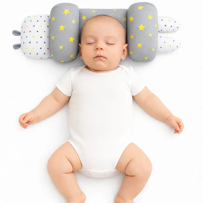Adjustable Baby Head Shaping Pillow - Star - Grey