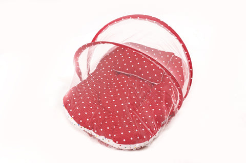 Luxury 8-Piece Baby Bedding Set - Polka Dot Red