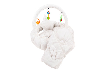 10 Pcs Round Flower Baby Bedding Set - Offwhite