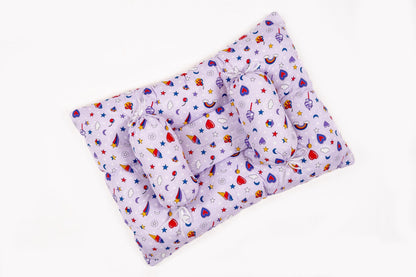 8-Piece Baby Bedding Set – Colorful Rainbow Print - Light purple