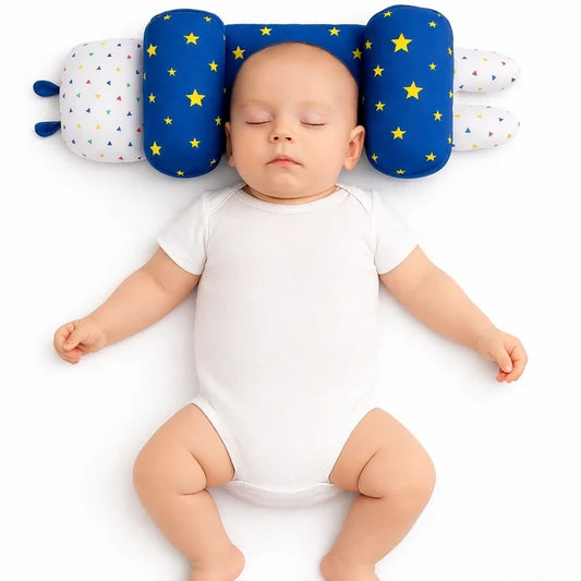 Adjustable Baby Head Shaping Pillow - Star - Dark Blue