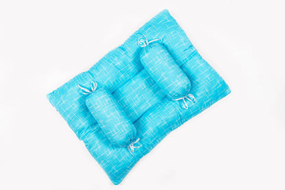 8-Piece Baby Bedding Set – Stripe Print - Bright Blue