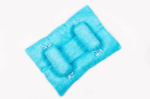 8-Piece Baby Bedding Set – Stripe Print - Bright Blue