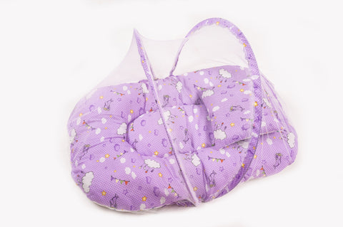 Luxury 8-Piece Baby Bedding Set - Cloud Print Purple