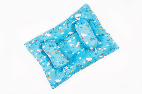 Luxury 8-Piece Baby Bedding Set - Cloud Print Blue