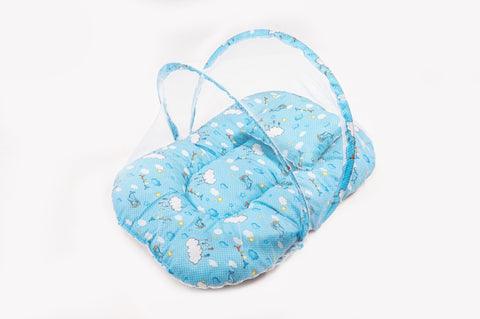 Luxury 8-Piece Baby Bedding Set - Cloud Print Blue