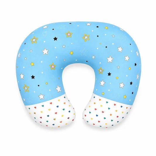 Baby Nursing Pillow – Star Print (Sky Blue)