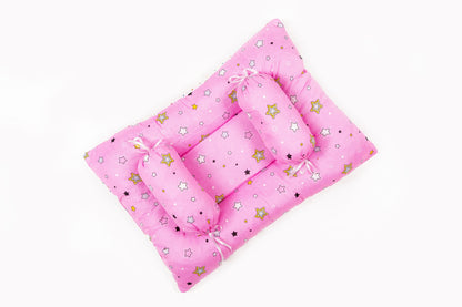 8-Piece Baby Bedding Set – Starry Print - Pink