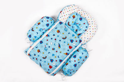 8-Piece Baby Bedding Set –  Colorful Watermelon Print - Blue