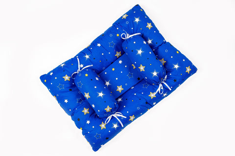 Luxury 8-Piece Baby Bedding Set - Star Print Dark Blue