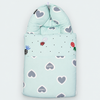 Baby Carry Nest Sleeping Bag - Mint Green Heart Fruit