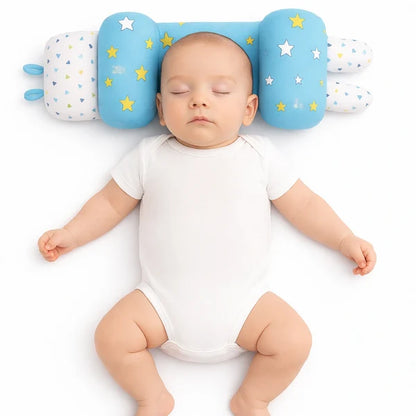 Adjustable Baby Head Shaping Pillow - Star - Sky Blue