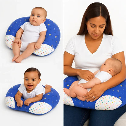Baby Nursing Pillow – Star Print (Blue)