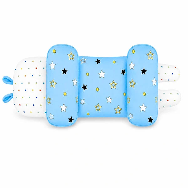 Adjustable Baby Head Shaping Pillow - Star - Sky Blue