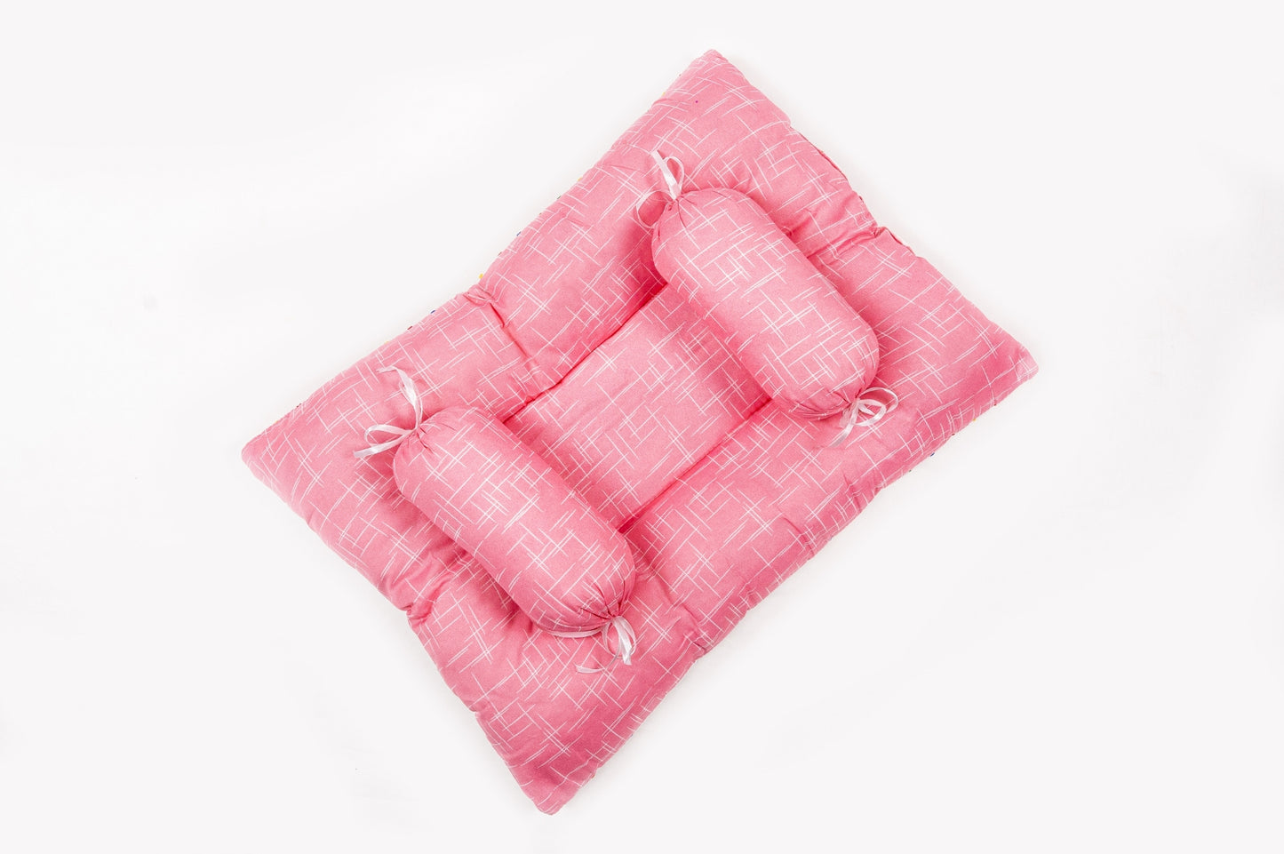 8-Piece Baby Bedding Set – Stripe Print - Bright Pink