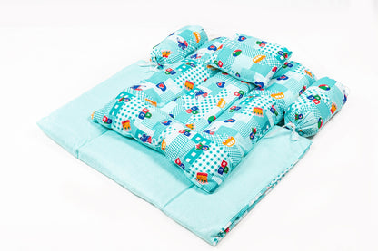 8-Piece Baby Bedding Set – Nursery Print - Blue