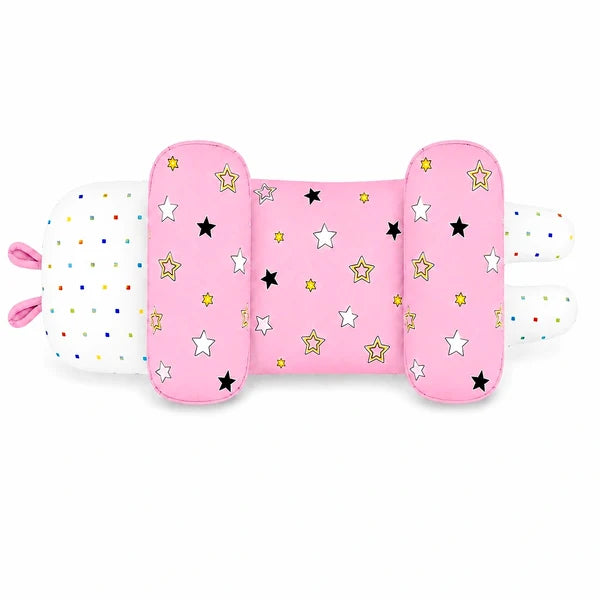 Adjustable Baby Head Shaping Pillow - Star - Pink