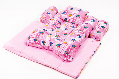 8-Piece Baby Bedding Set – Nursery Print - Pink