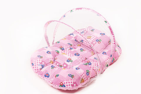 8-Piece Baby Bedding Set – Nursery Print - Pink