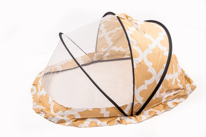 Yellow Foldable And Portable Mosquito Protection Net For Babies