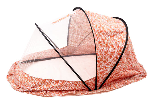 Peach Foldable And Portable Mosquito Protection Net For Babies