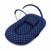 Baby Mosquito Net Bed with Pillow - Dark Blue Polka Dot
