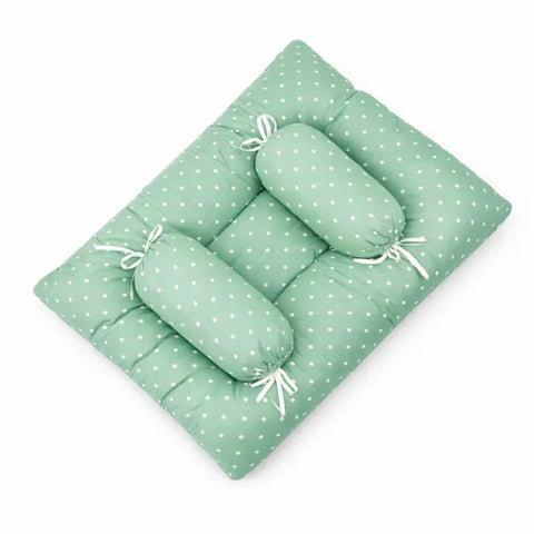 Luxury 8-Piece Baby Bedding Set - Polka Dot Green