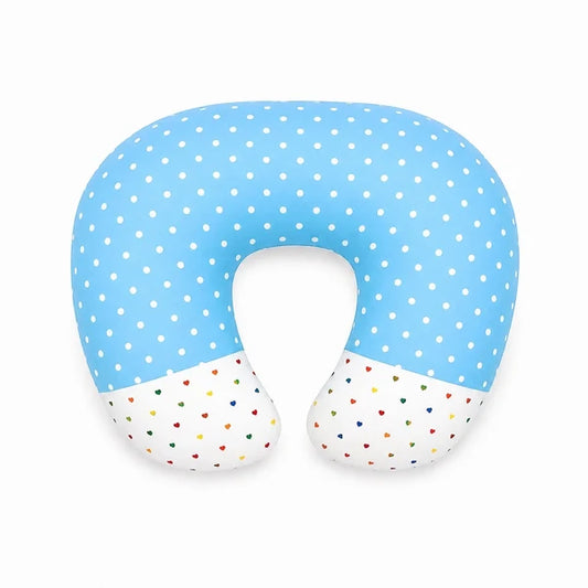 Premium Polka Dot Baby Nursing Pillow – Sky Blue